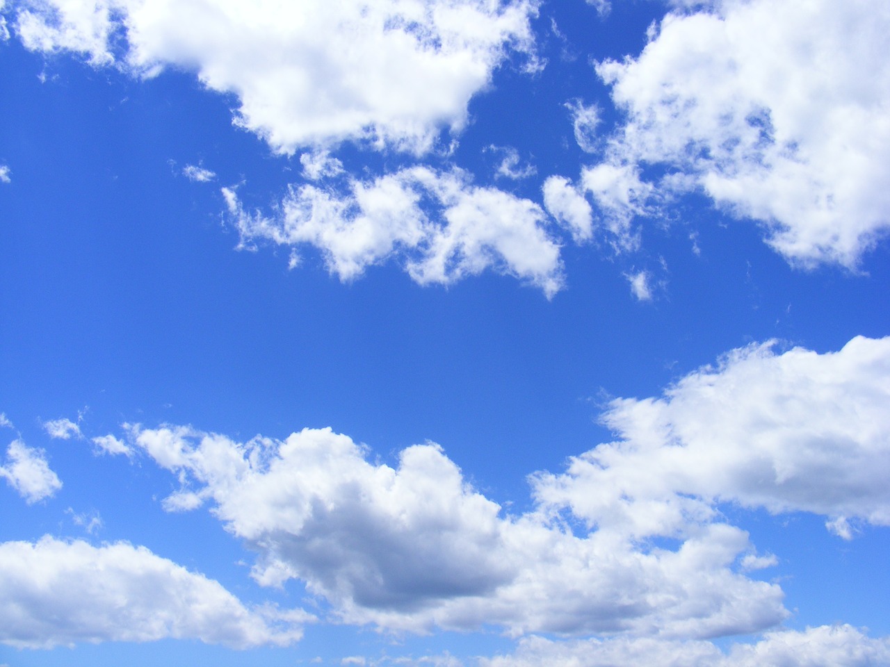 Image - blue clouds day fluffy sky summer